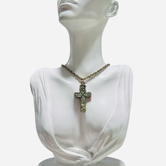 47-25 Preloved Vintage Reversible Two (2)-Way Cross Pendant Necklace - Picture 3 of 5